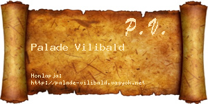 Palade Vilibald névjegykártya